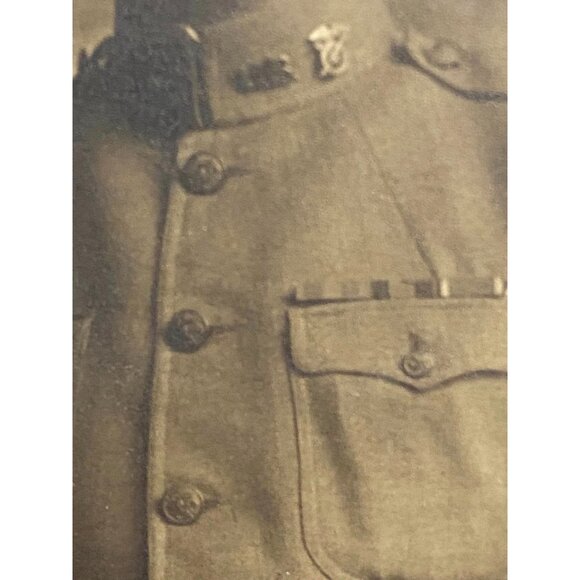 Antique WWI US ARMY Military Photo Three Officers Circa Early 20th Century - Picture 5 of 5